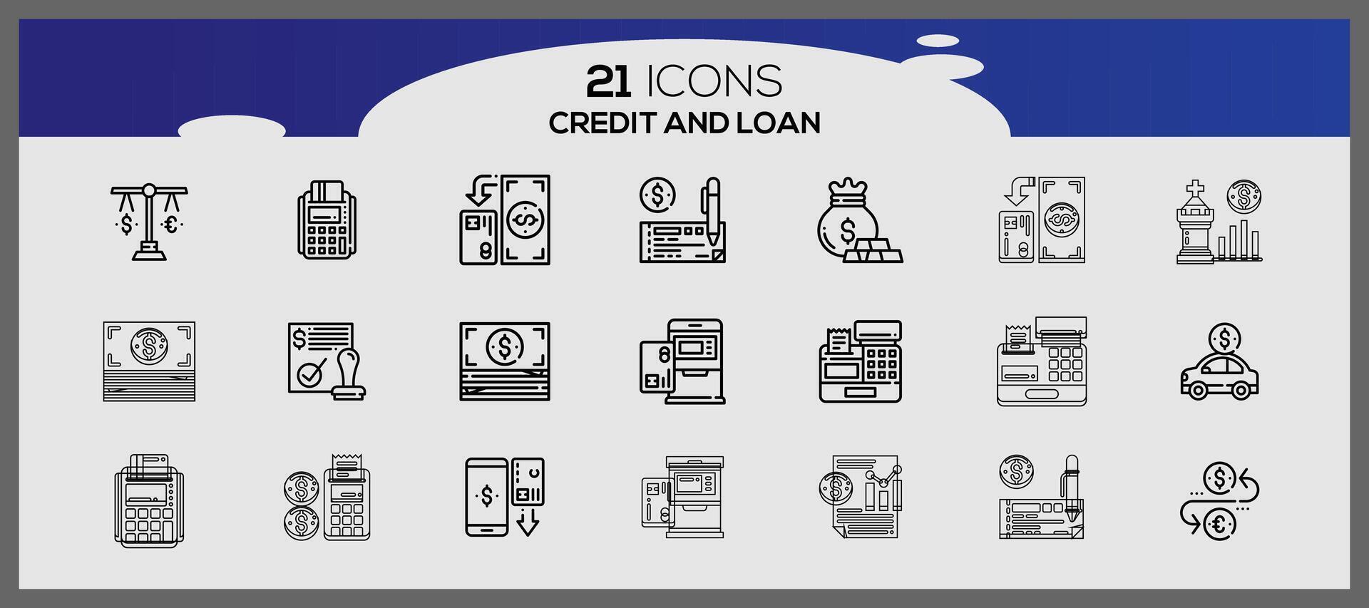 investering en handel vlak pictogrammen set. geld pictogrammen verzameling. bank pictogrammen verzameling. vector