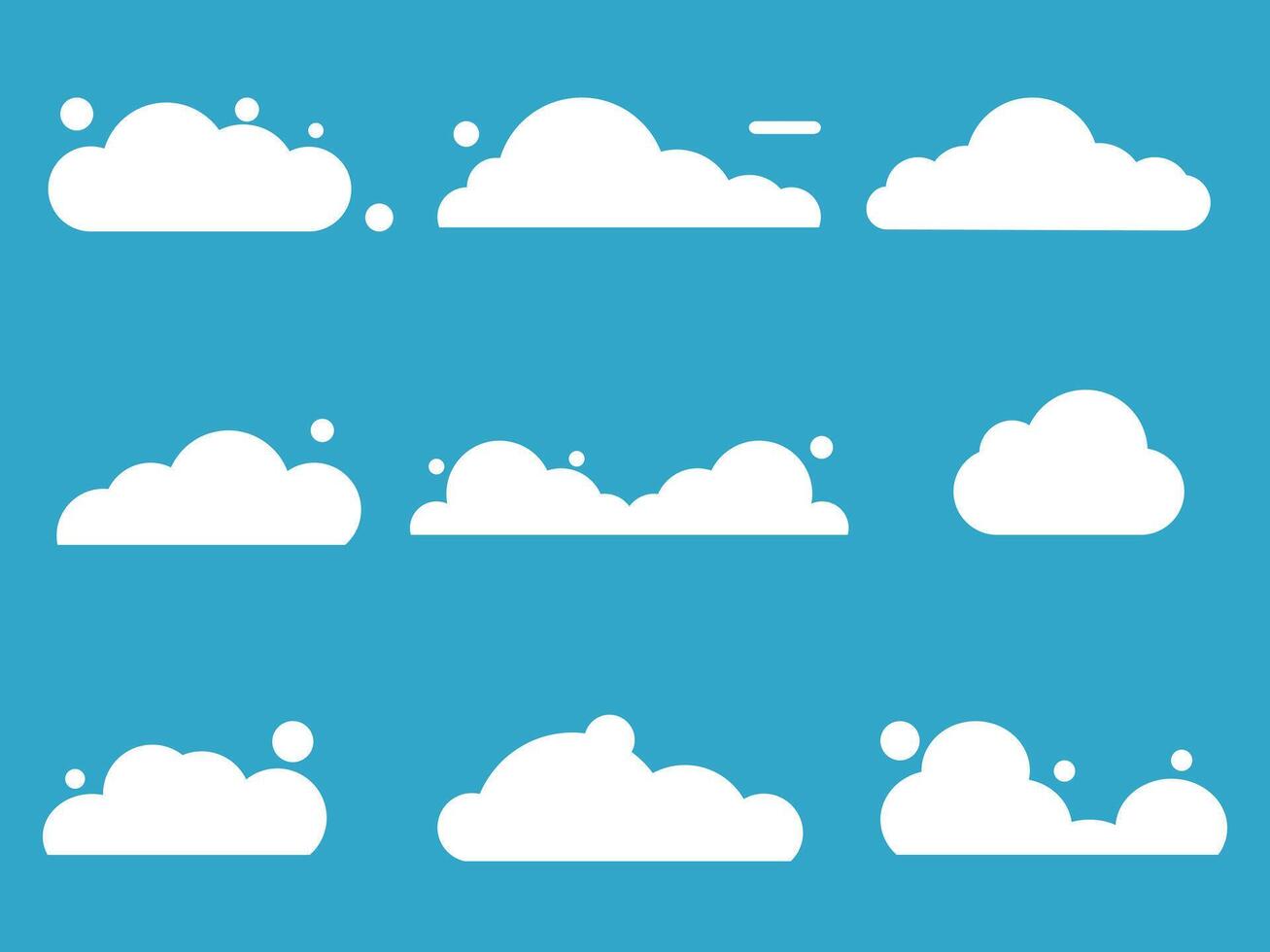 reeks van wolken. wolken voor websites en banners ontwerp vector