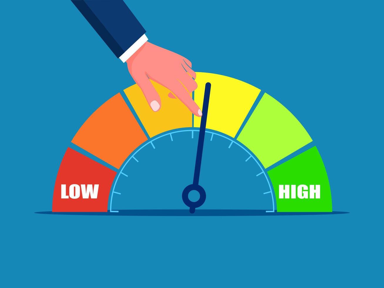 duwt de kwaliteit naald- indicator vector