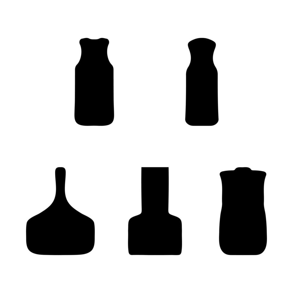 drinken fles silhouet vector reeks