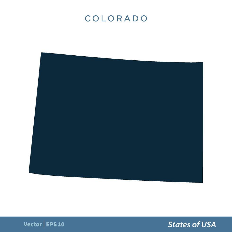 Colorado - staten van ons kaart icoon vector sjabloon illustratie ontwerp. vector eps 10.