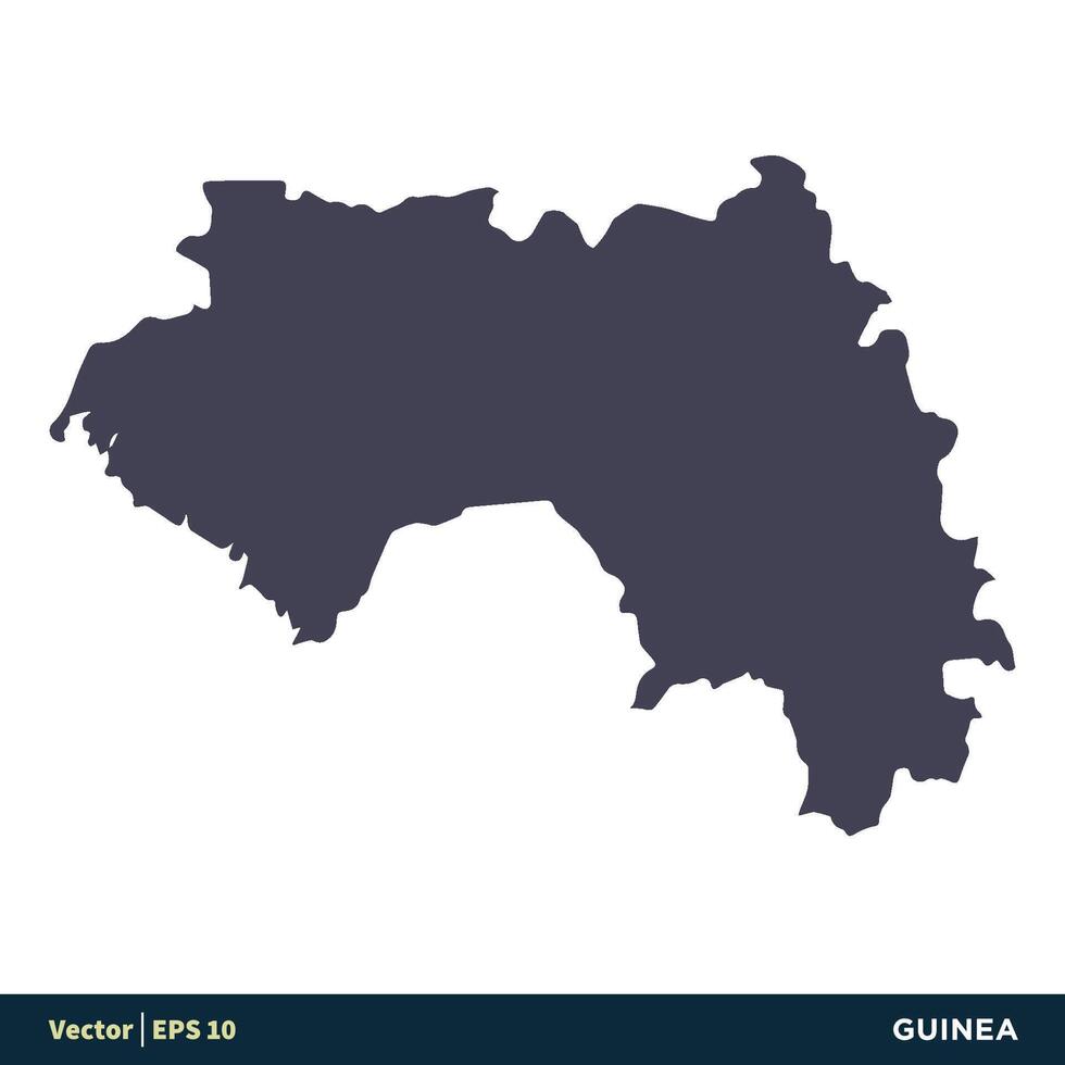 Guinea - Afrika landen kaart icoon vector logo sjabloon illustratie ontwerp. vector eps 10.