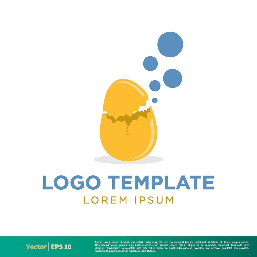 ei gebarsten icoon vector logo sjabloon illustratie ontwerp. vector eps 10.