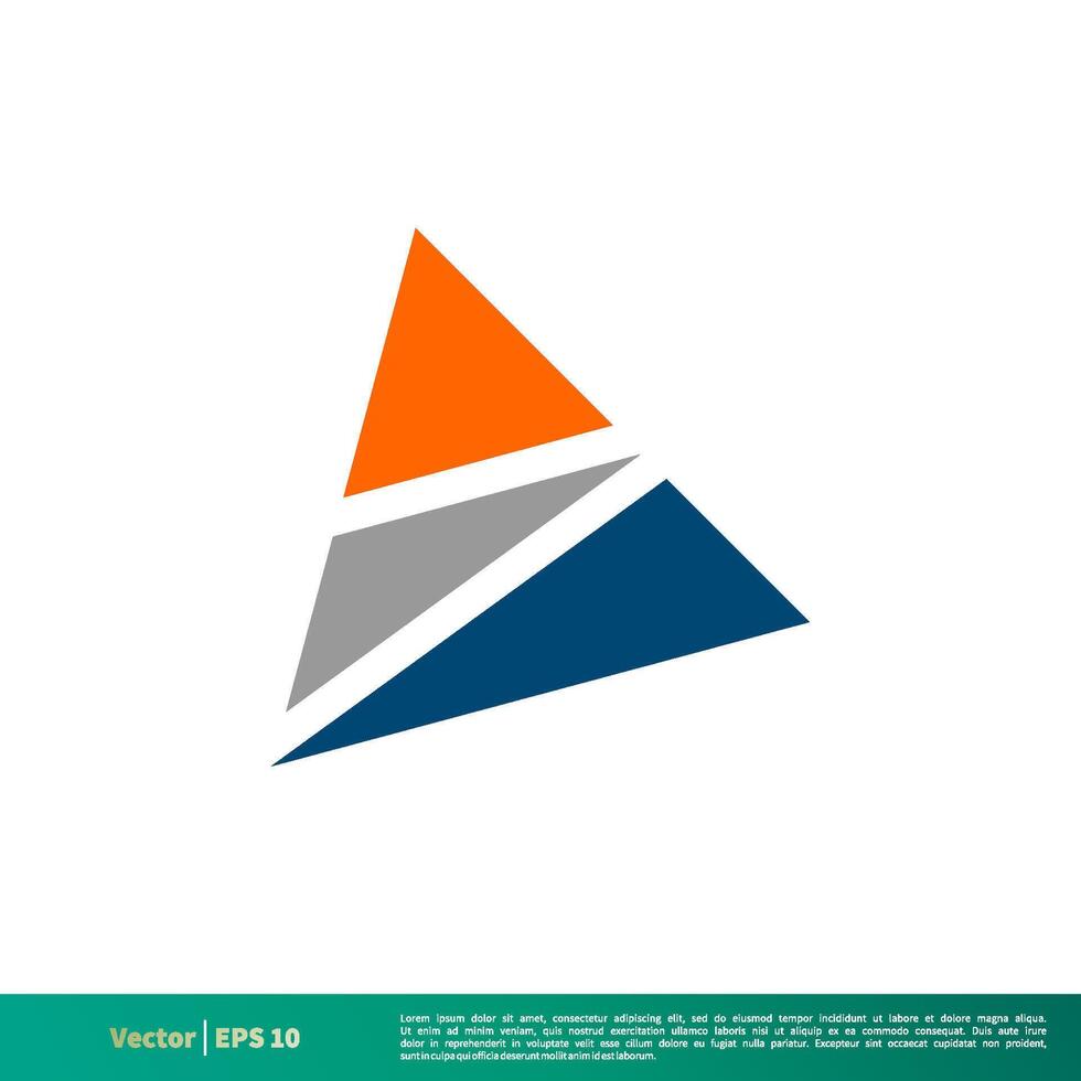 kleurrijk driehoek icoon vector logo sjabloon illustratie ontwerp. vector eps 10.