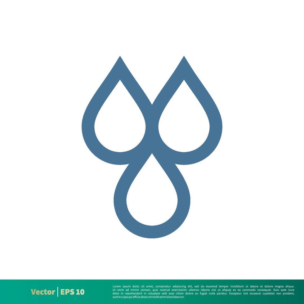 water, regendruppel icoon vector logo sjabloon illustratie ontwerp. vector eps 10.