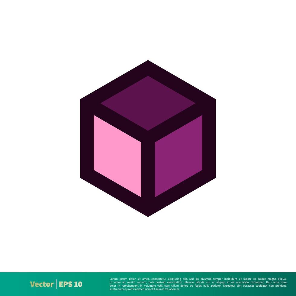 kubus icoon vector logo sjabloon illustratie ontwerp. vector eps 10.