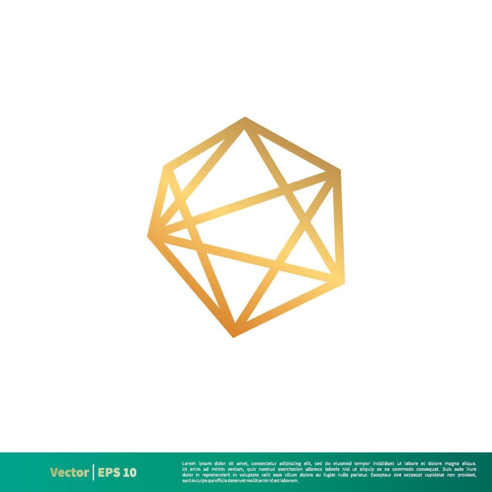 goud diamant, edelsteen vector icoon logo sjabloon illustratie ontwerp. vector eps 10.