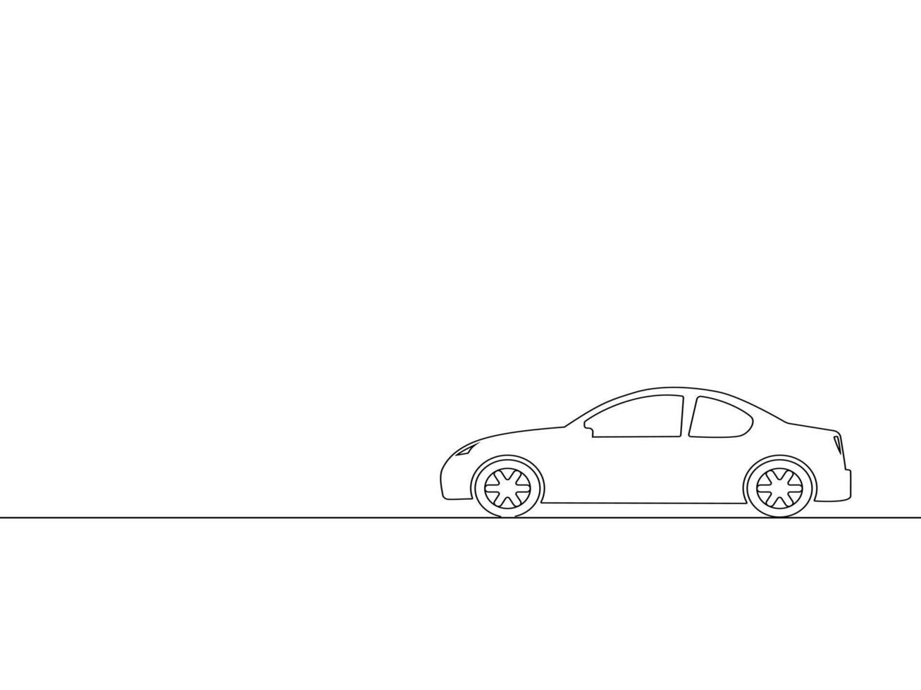 lijn tekening van een auto vector