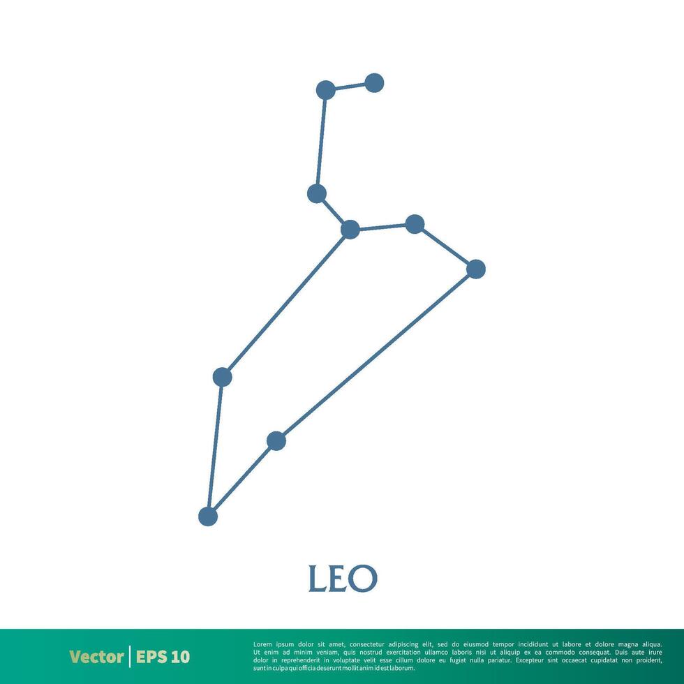 Leo - sterrenbeeld ster icoon vector logo sjabloon illustratie ontwerp. vector eps 10.