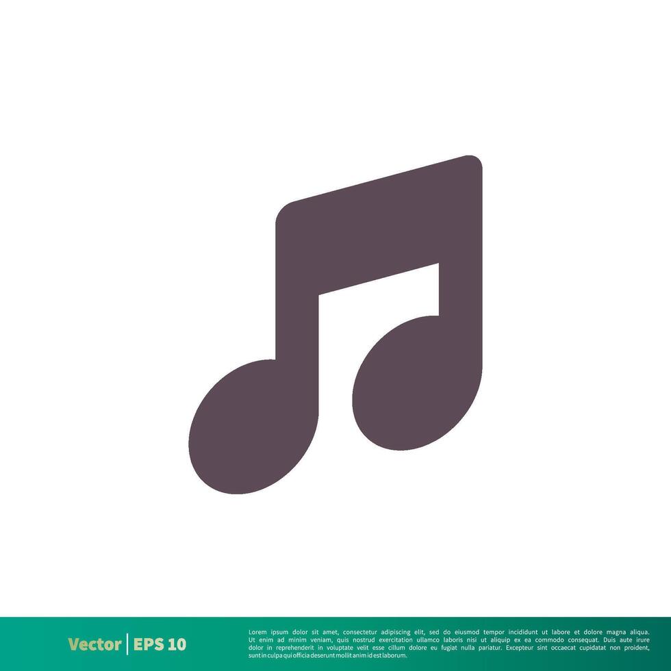 muziek- Notitie icoon vector logo sjabloon illustratie ontwerp. vector eps 10.