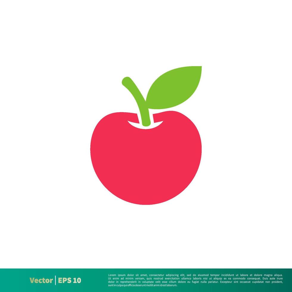 rood appel fruit icoon vector logo sjabloon illustratie ontwerp. vector eps 10.