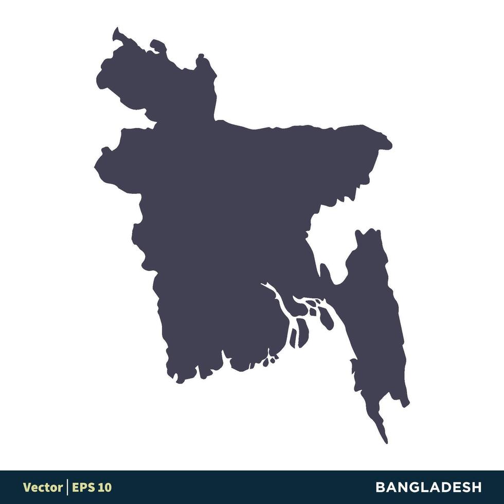 Bangladesh - Azië landen kaart icoon vector logo sjabloon illustratie ontwerp. vector eps 10.