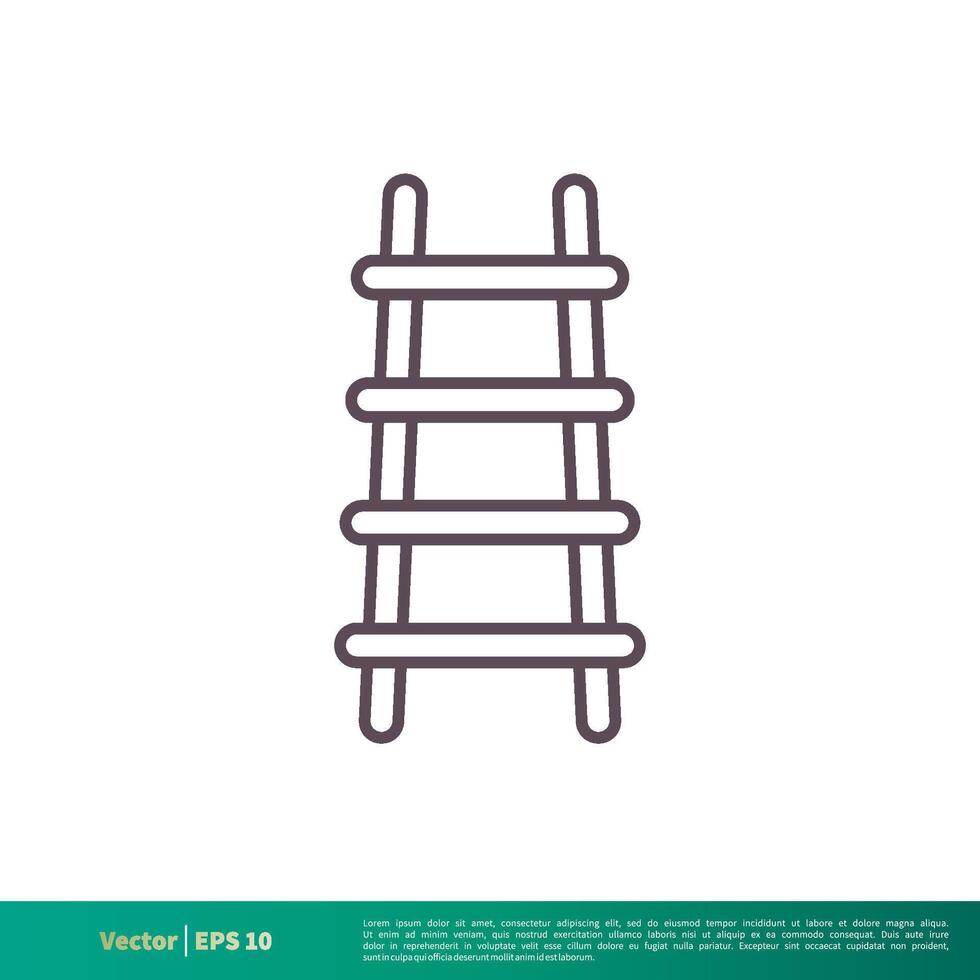 ladder icoon vector logo sjabloon illustratie ontwerp. vector eps 10.