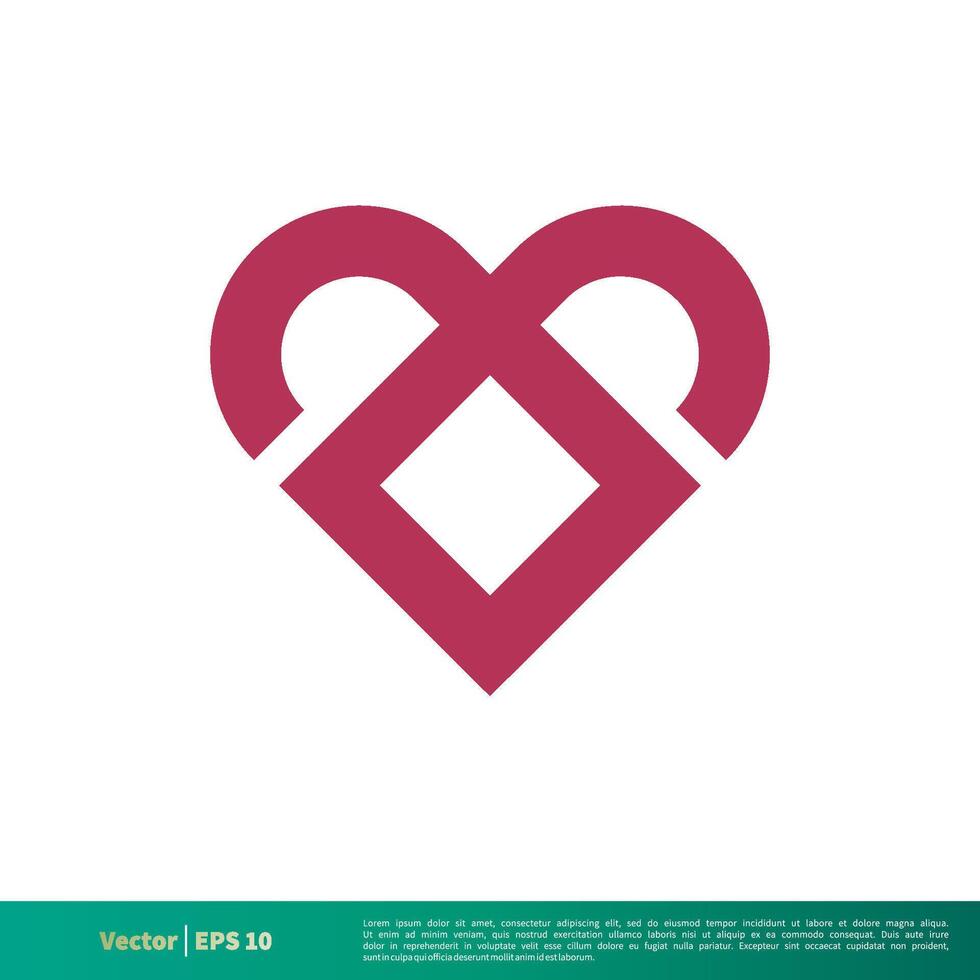 liefde hart icoon vector logo sjabloon illustratie ontwerp. vector eps 10.