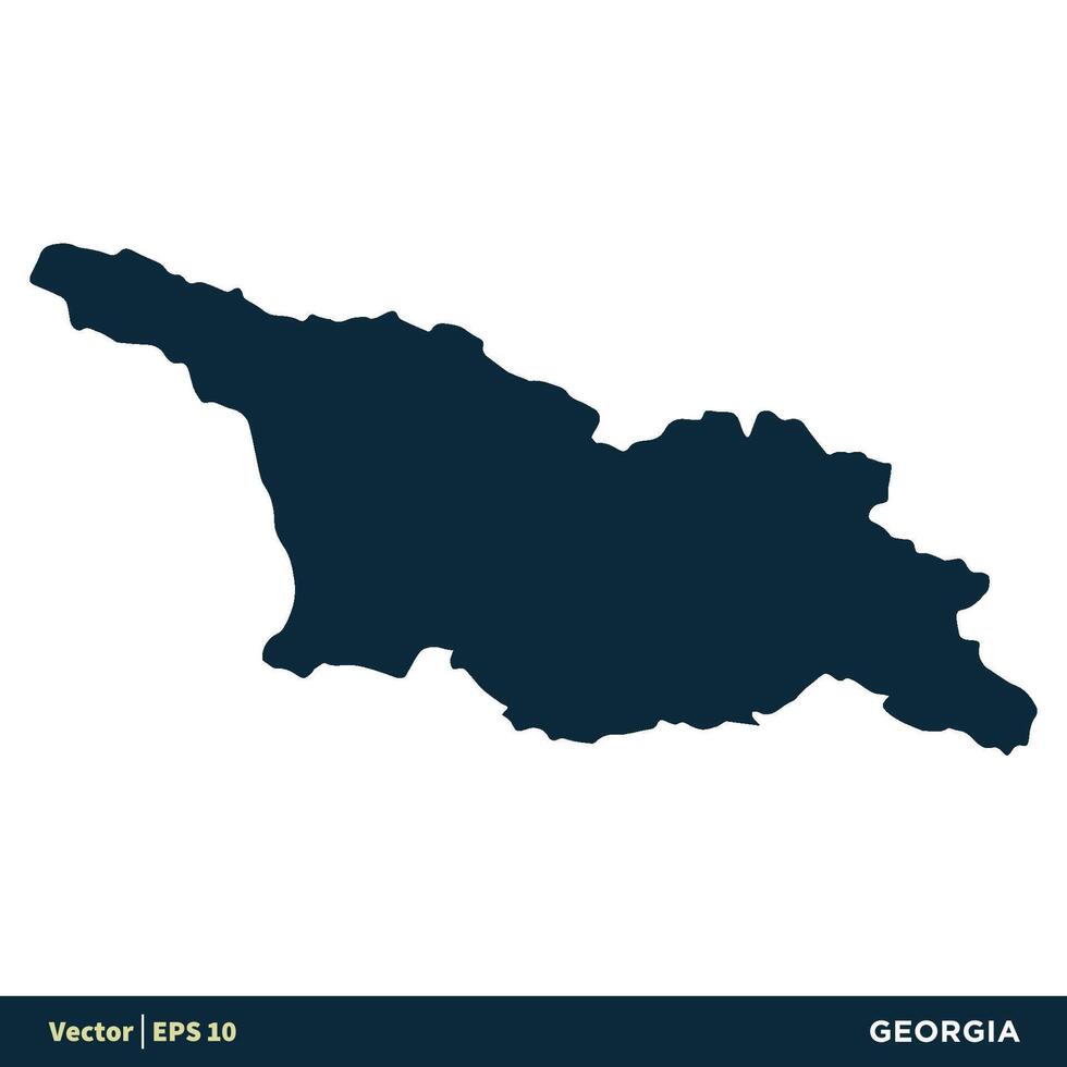 Georgië - Europa landen kaart vector icoon sjabloon illustratie ontwerp. vector eps 10.
