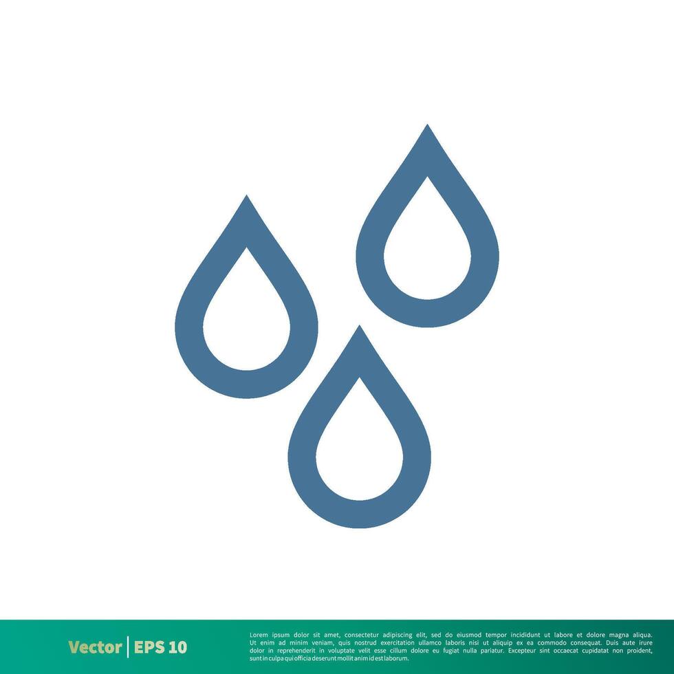 water, regendruppel icoon vector logo sjabloon illustratie ontwerp. vector eps 10.