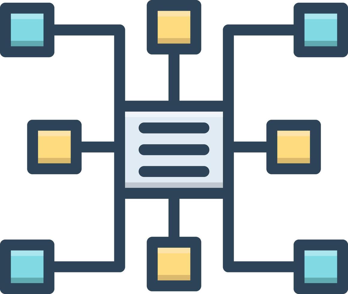 vector kleur icoon voor sitemap