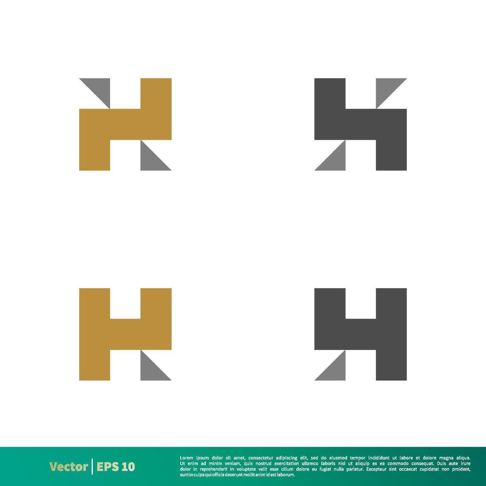 h brief icoon vector logo sjabloon illustratie ontwerp. vector eps 10.