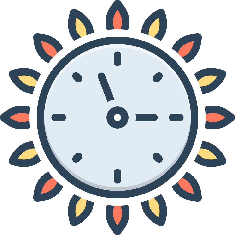 vector kleur icoon voor klok