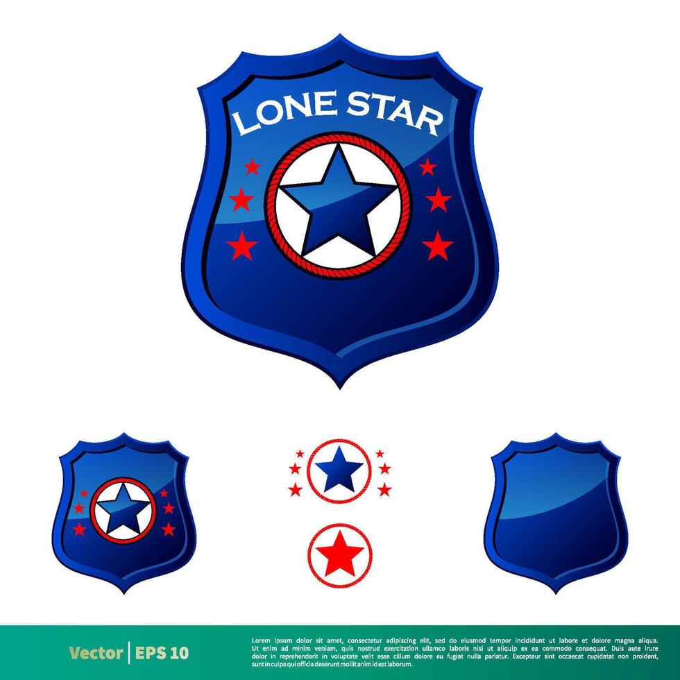 insigne ster Politie afdeling icoon vector logo sjabloon illustratie ontwerp. vector eps 10.