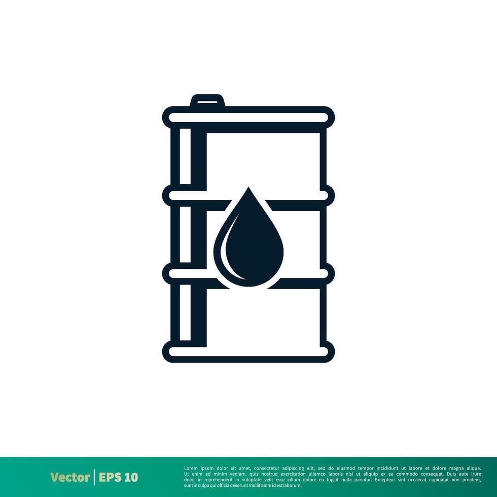 olie vat icoon vector logo sjabloon illustratie ontwerp eps 10.