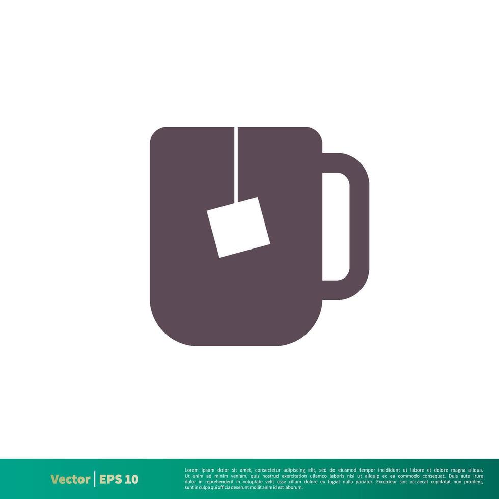 thee, koffie kop icoon vector logo sjabloon illustratie ontwerp. vector eps 10.