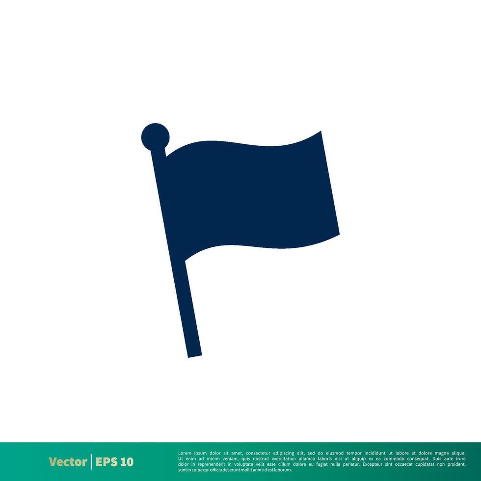 vlag icoon vector logo sjabloon. vector eps 10.