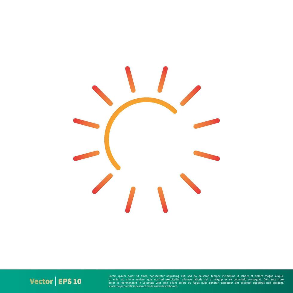 zon - zomer icoon vector logo sjabloon illustratie ontwerp. vector eps 10.