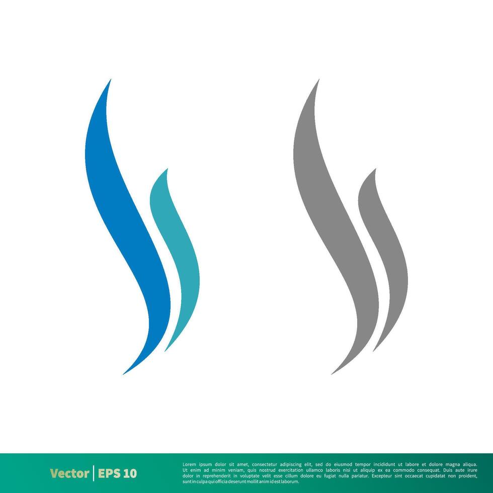 reeks Golf water of rook brand vlam icoon vector logo sjabloon illustratie ontwerp eps 10.