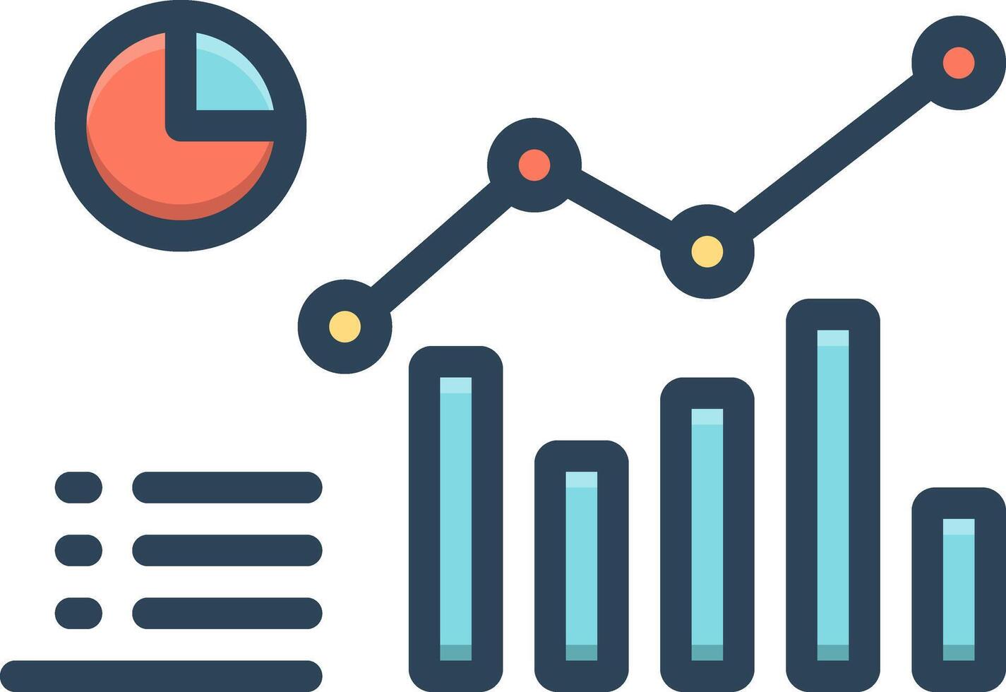 vector kleur icoon voor analyse