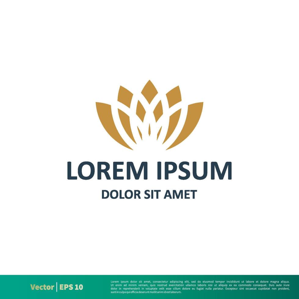 lotus bloem sier- vector icoon logo sjabloon illustratie ontwerp. vector eps 10.