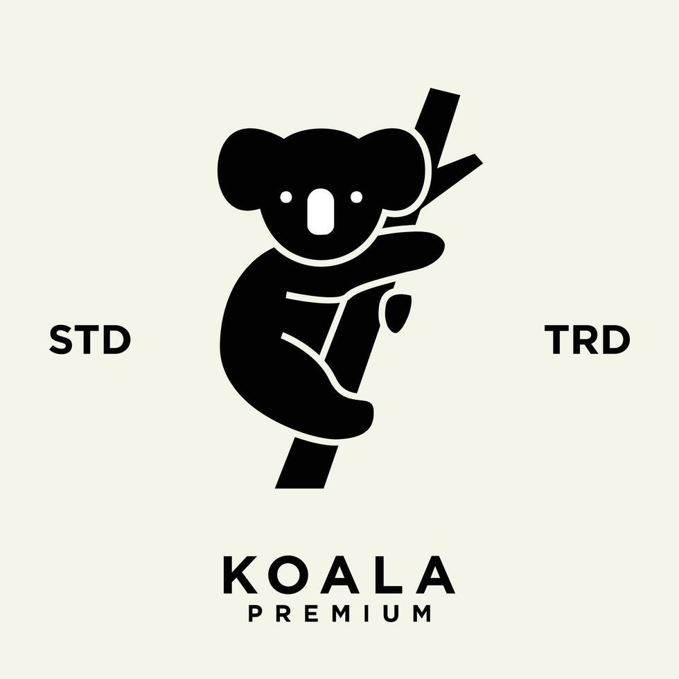 koala logo icoon ontwerp sjabloon vector met modern illustratie concept