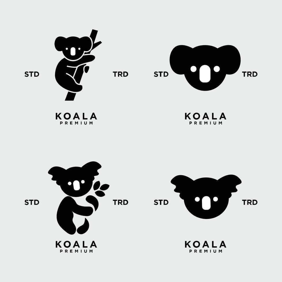 koala logo icoon ontwerp sjabloon vector met modern illustratie concept