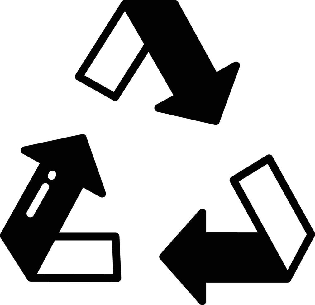 recycle in rekening brengen glyph en lijn vector illustratie