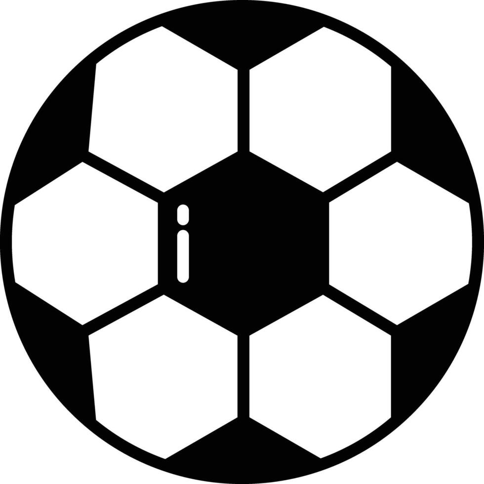 voetbal bal glyph en lijn vector illustratie