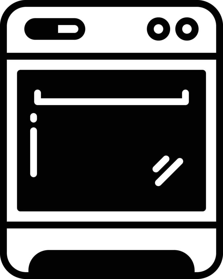 oven glyph en lijn vector illustratie