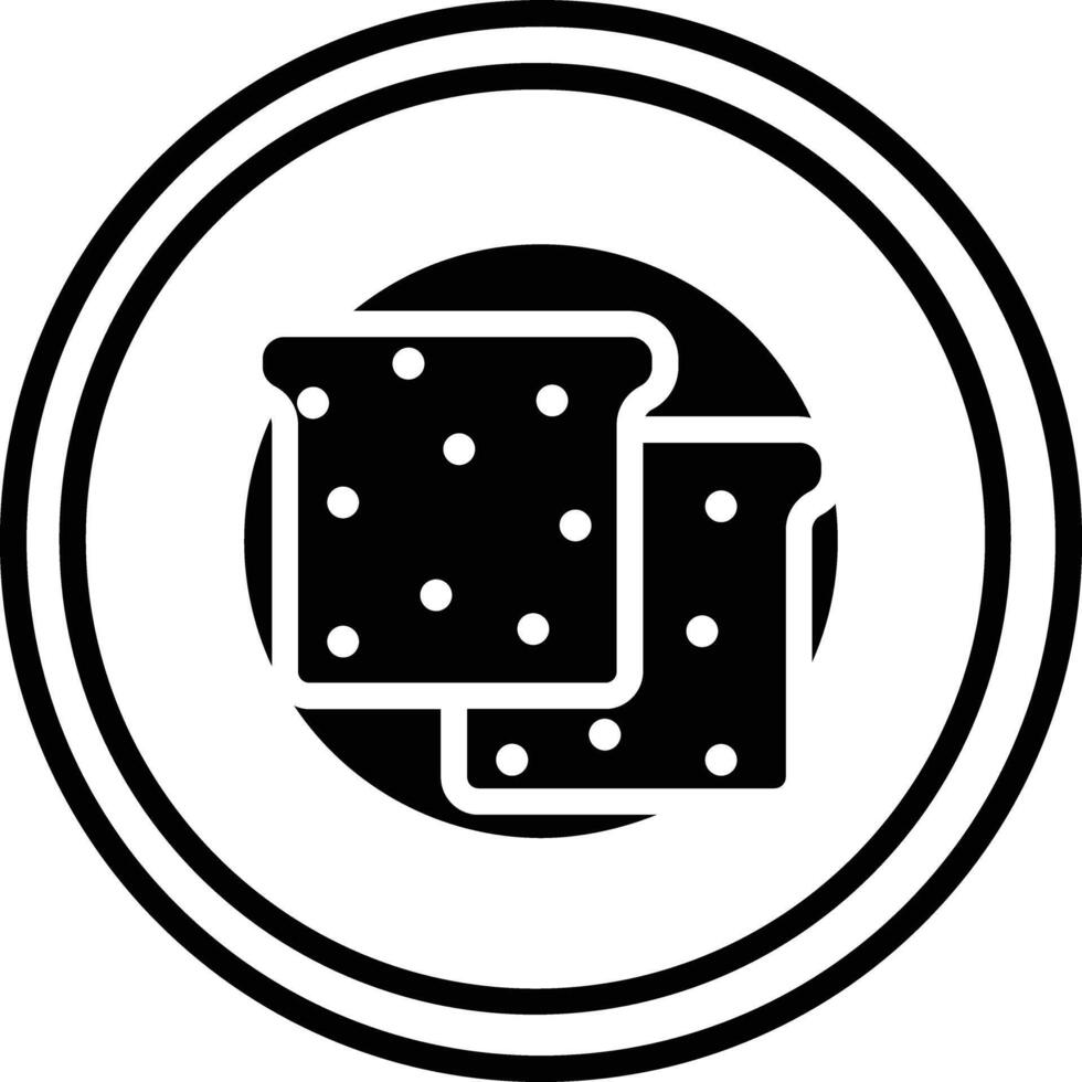 brood glyph en lijn vector illustratie