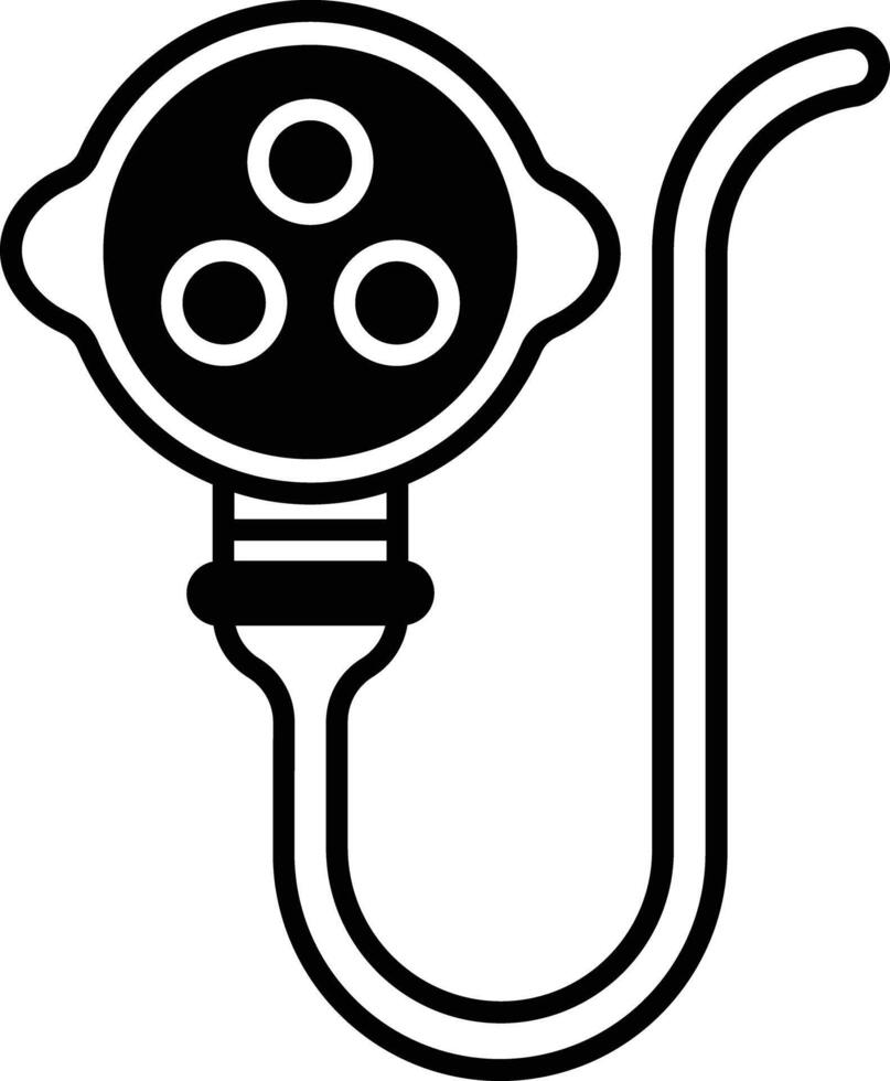 plug glyph en lijn vector illustratie