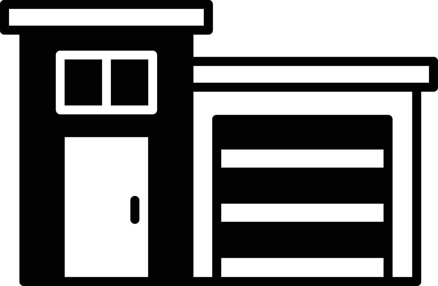 huis glyph en lijn vector illustratie