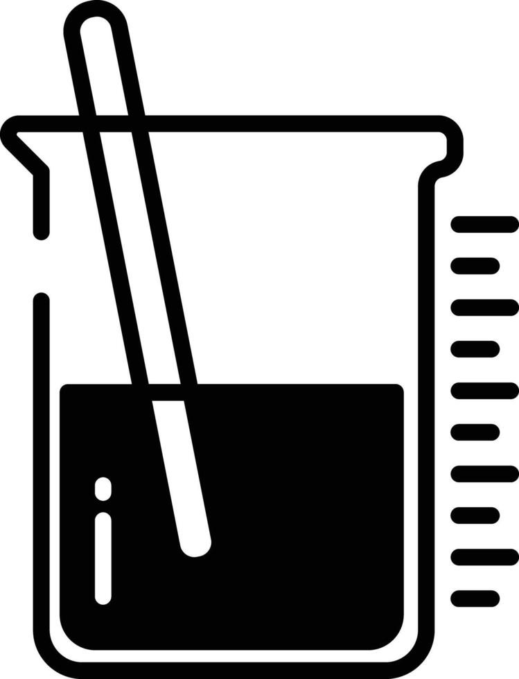 chemie kop glyph en lijn vector illustratie