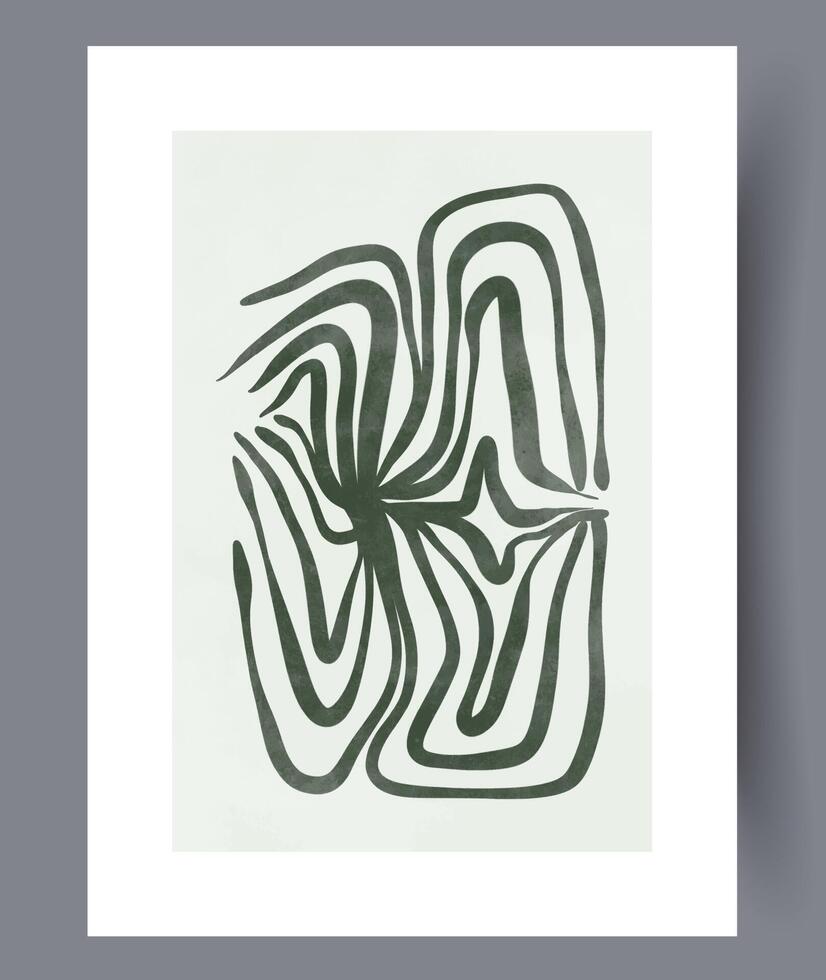 abstract strepen artistiek manier muur kunst afdrukken. hedendaags decoratief achtergrond met manier. muur artwork voor interieur ontwerp. afdrukbare minimaal abstract strepen poster. vector