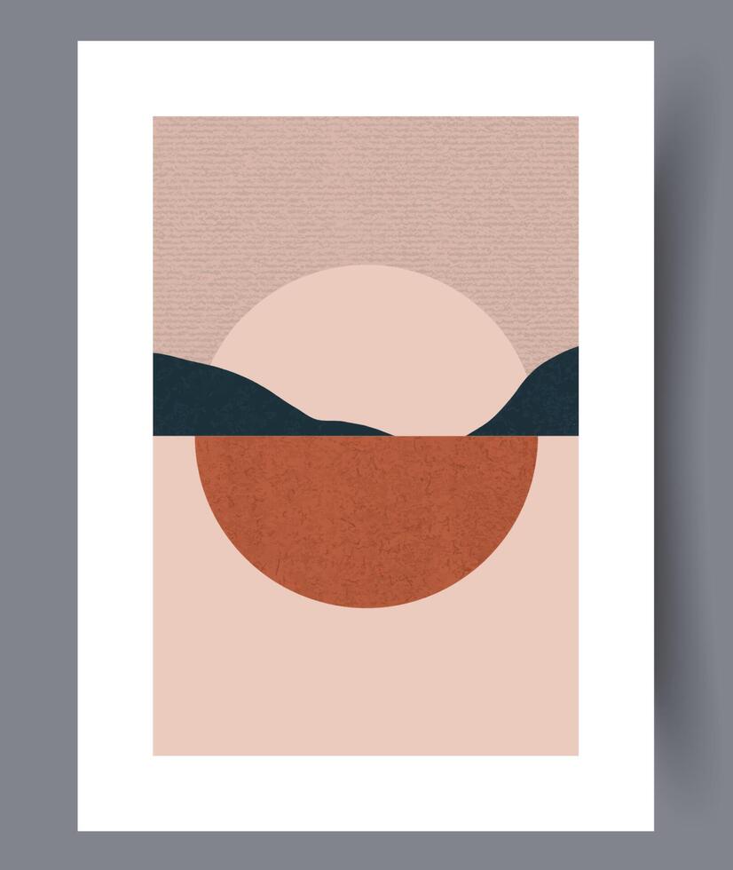 Scandinavisch abstract vector afdrukken. minimalistisch abstract muur kunst achtergrond voor afdrukken. Scandinavisch vector stijl.