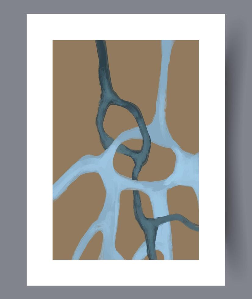 Scandinavisch abstract vector afdrukken. minimalistisch abstract muur kunst achtergrond voor afdrukken. Scandinavisch vector stijl.