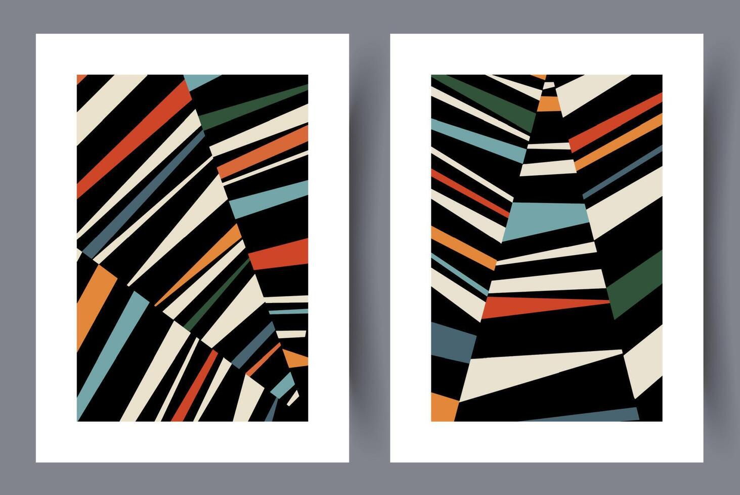 Scandinavisch abstract vector afdrukken set. minimalistisch abstract muur kunst achtergrond voor afdrukken. Scandinavisch vector stijl.