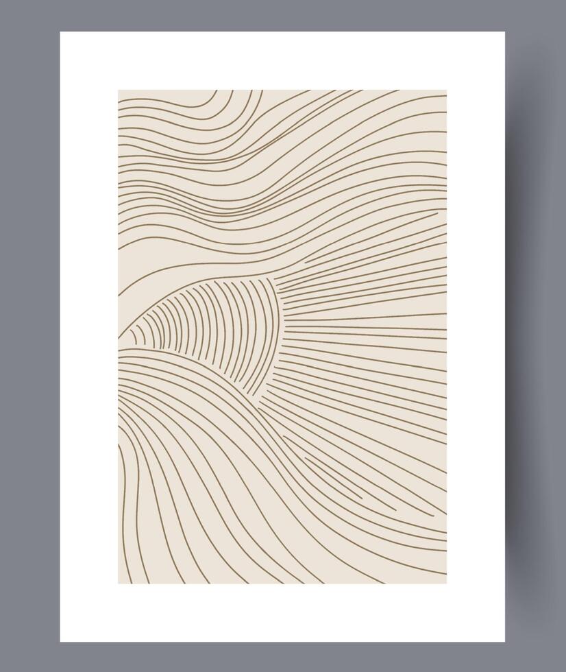 Scandinavisch abstract vector afdrukken. minimalistisch abstract muur kunst achtergrond voor afdrukken. Scandinavisch vector stijl.