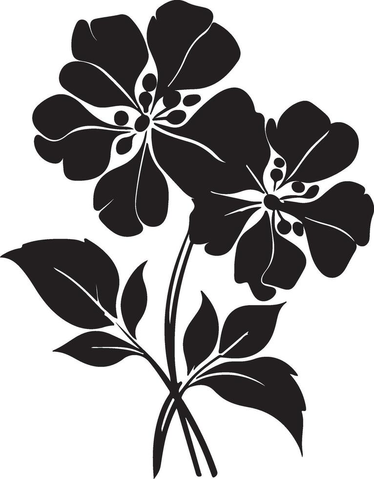 hortensia bloem silhouet vector illustratie wit achtergrond