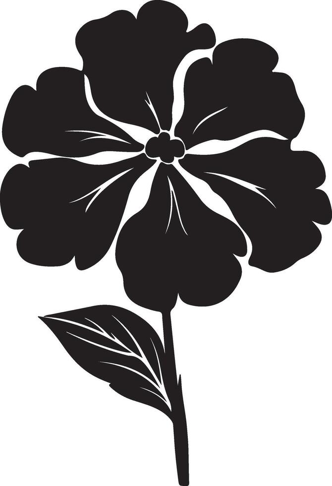 hortensia bloem silhouet vector illustratie wit achtergrond