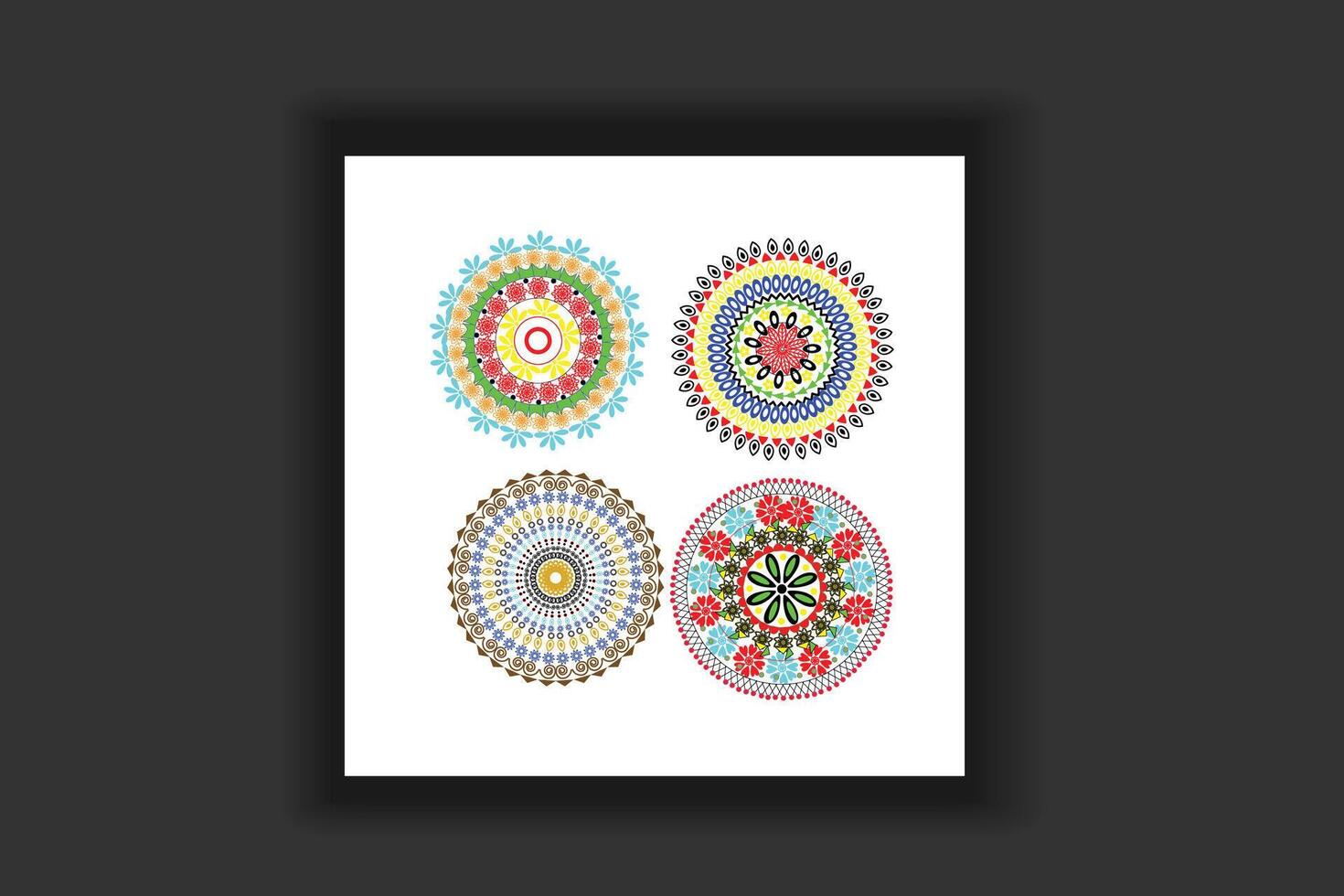 traditioneel mandala ontwerp sjabloon vector