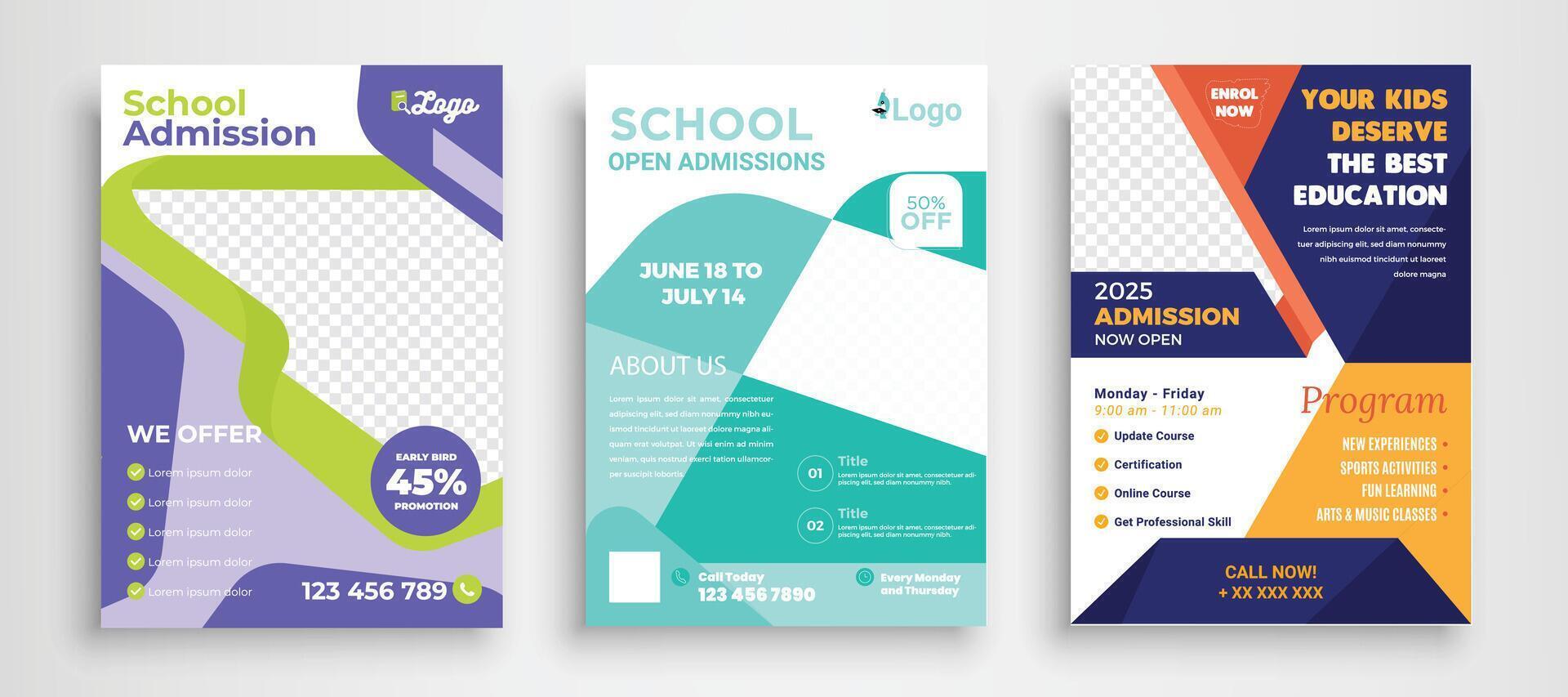 onderwijs boek Hoes ontwerp sjabloon in a4. kan worden zich aanpassen naar brochure, jaar- rapport, tijdschrift, poster, bedrijf presentatie vector