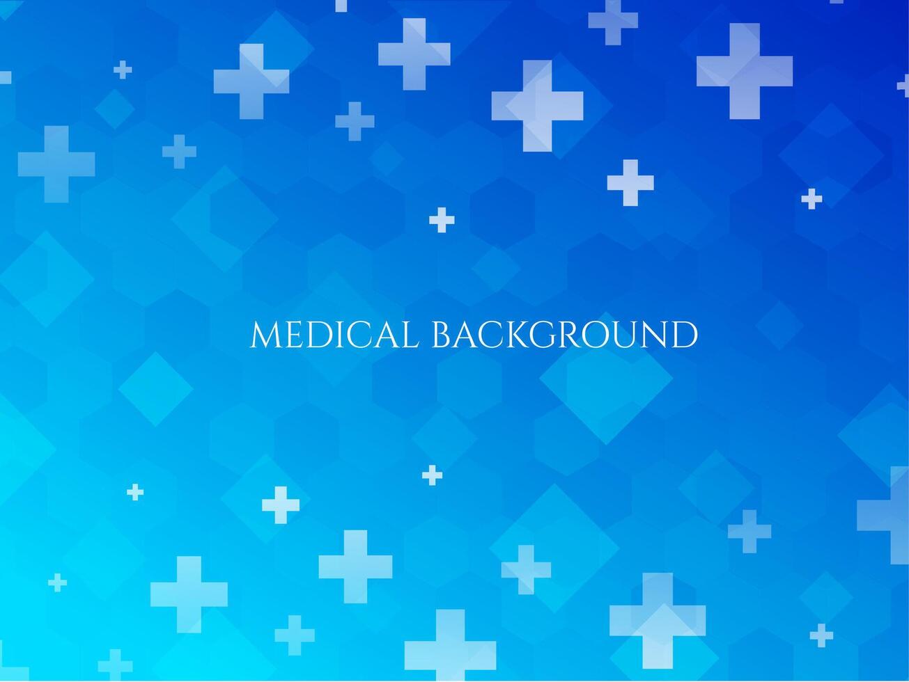 blauwe gezondheidszorg en medische achtergrond met plusteken vector
